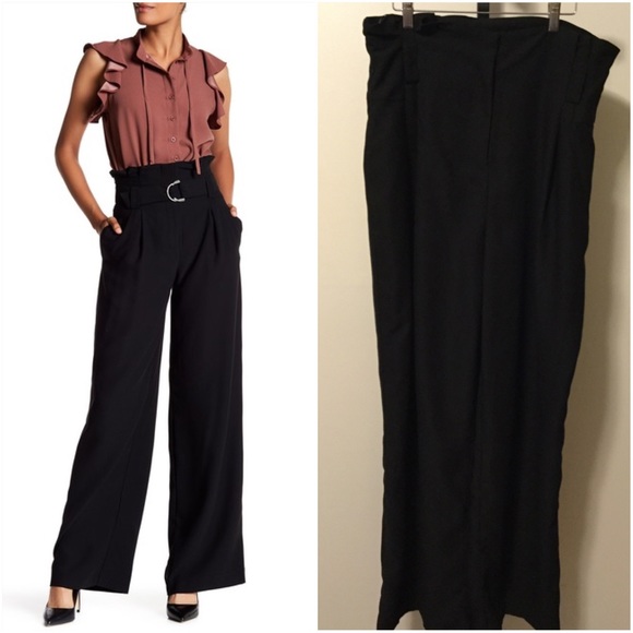 LAMARQUE Pants - LAMARQUE Paperbag Wide Leg Pants